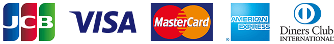 JCB VISA MasterCard AMWRICAN EXPRESS DinersClub